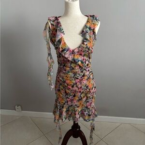 Zara Multicolor Floral Mini Dress